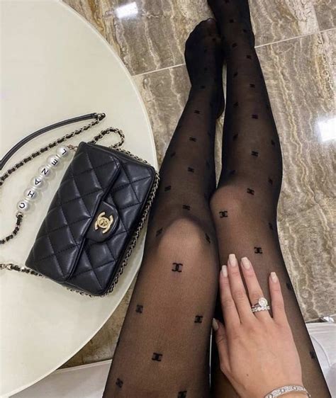 panty chanel logo|chanel tights logo.